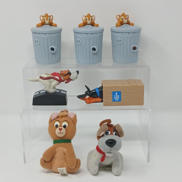 burger king Other - Vintage Oliver & Company Burger King Kids Club McDonalds Happy Meal Toy Lot Of 7